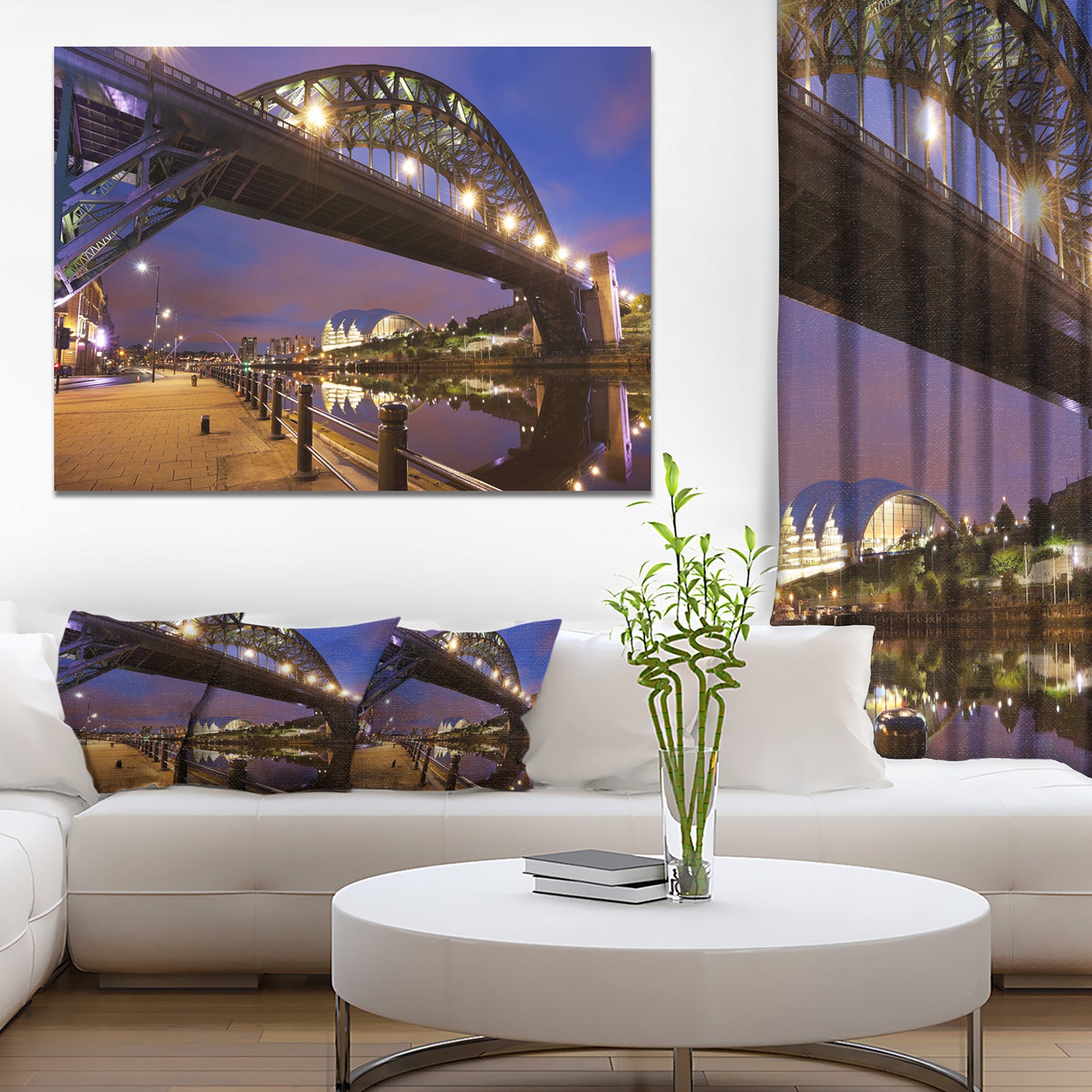 Bridges over River Tyne Newcastle - Extra Large Cityscape Wall Art