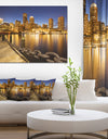 USA Skyline from Fan Pier at Night - Extra Large Cityscape Wall Art