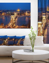Illuminated Cain Bridge Budapest - Modern Cityscape Wall Art