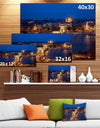 Illuminated Cain Bridge Budapest - Modern Cityscape Wall Art