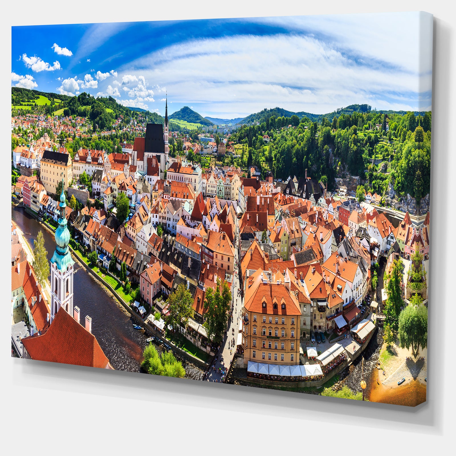 City Aerial View Panorama - Modern Cityscape Wall Art