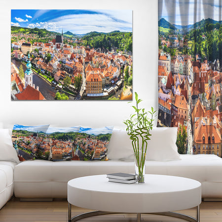 City Aerial View Panorama - Modern Cityscape Wall Art