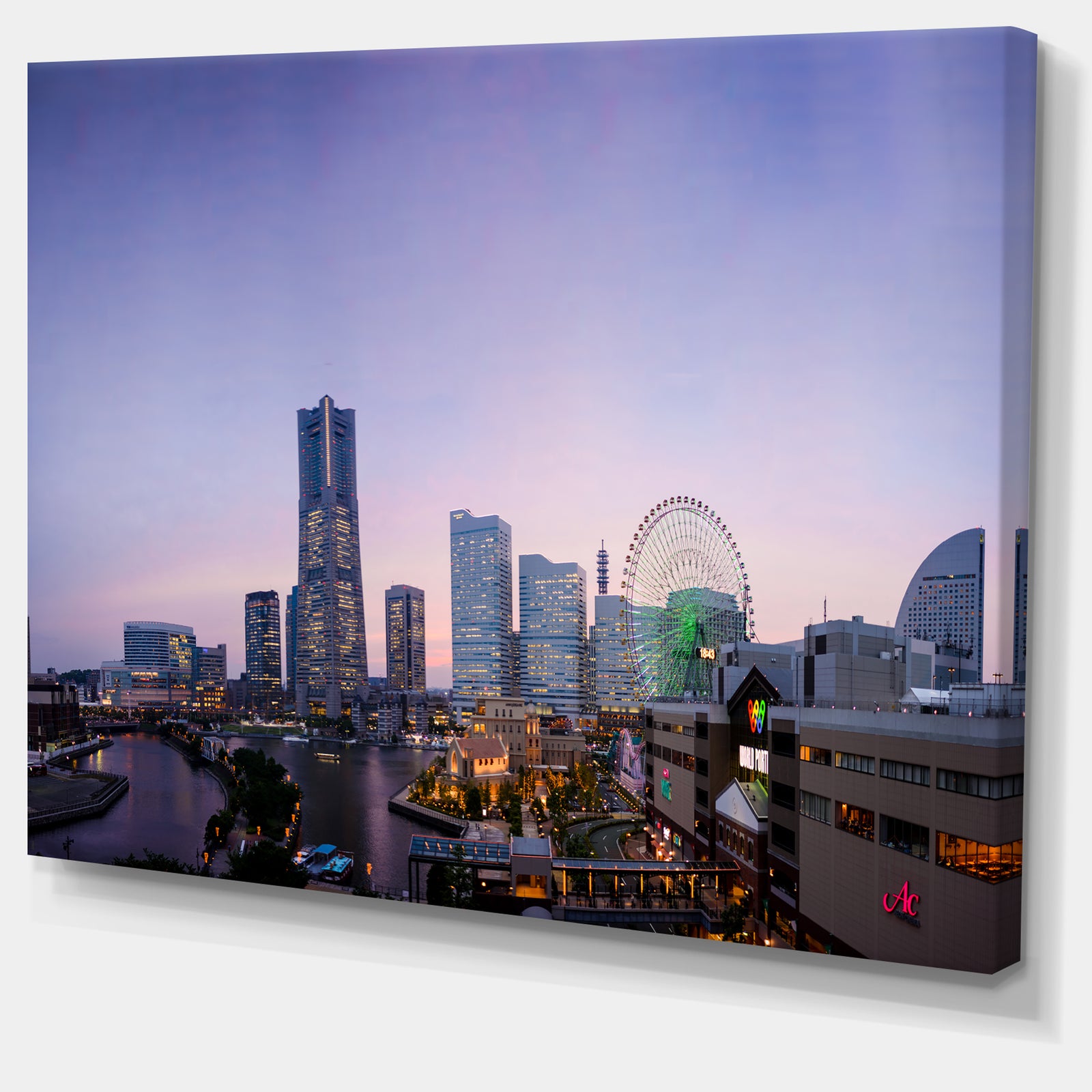 Minato Mirai Yokohama at Twilight - Modern Cityscape Wall Art