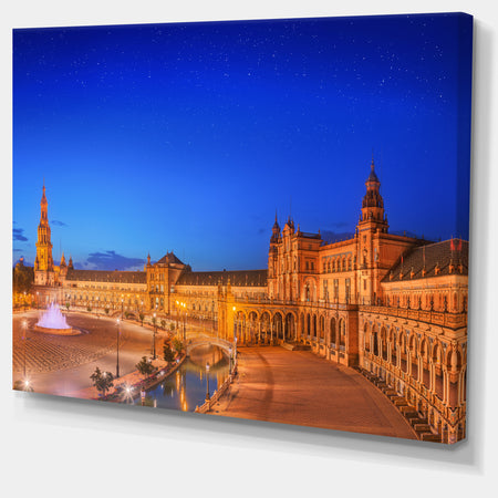 View of Spain Square at Sunset - Modern Cityscape Wall Art