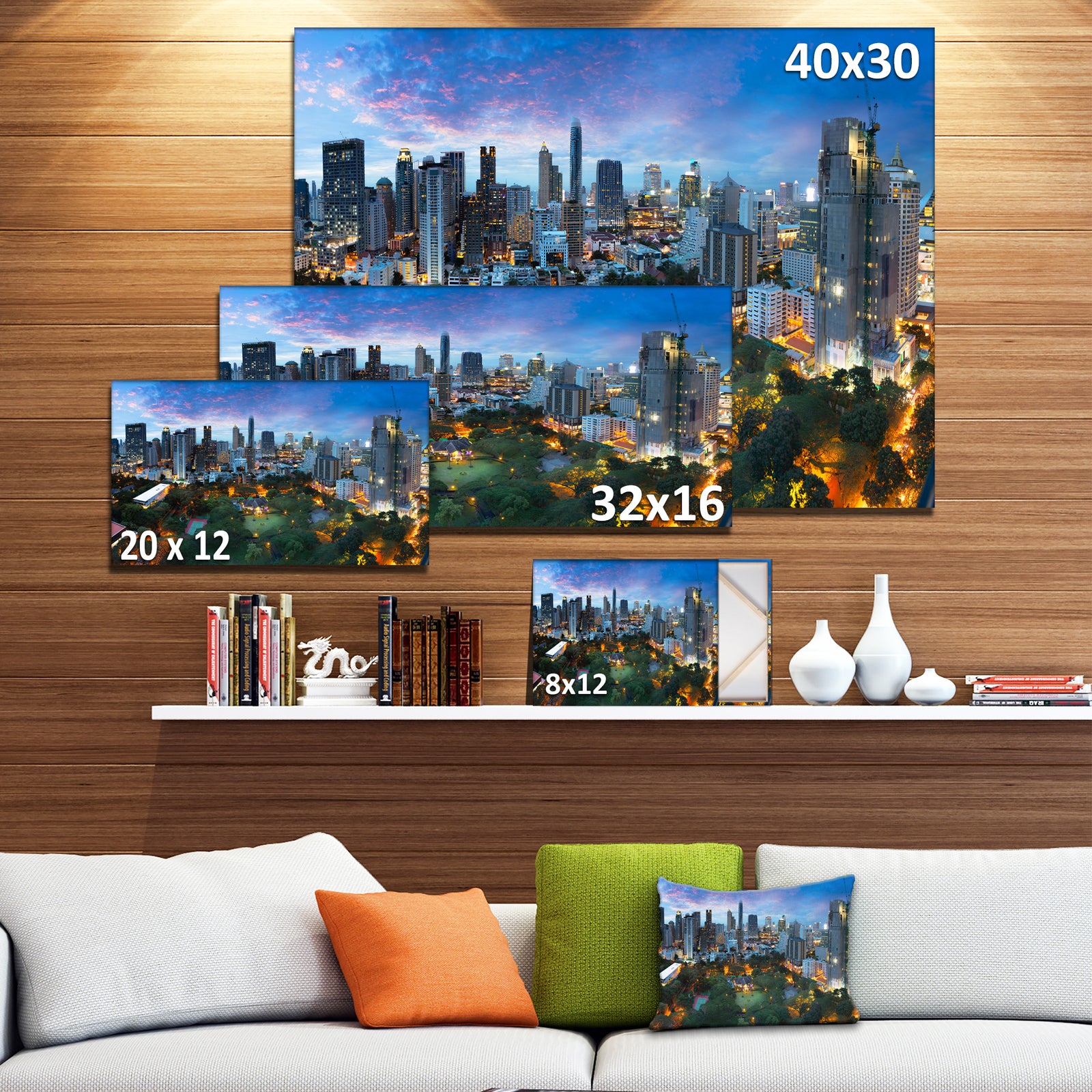Bangkok City Skyline - Modern Cityscape Wall Art