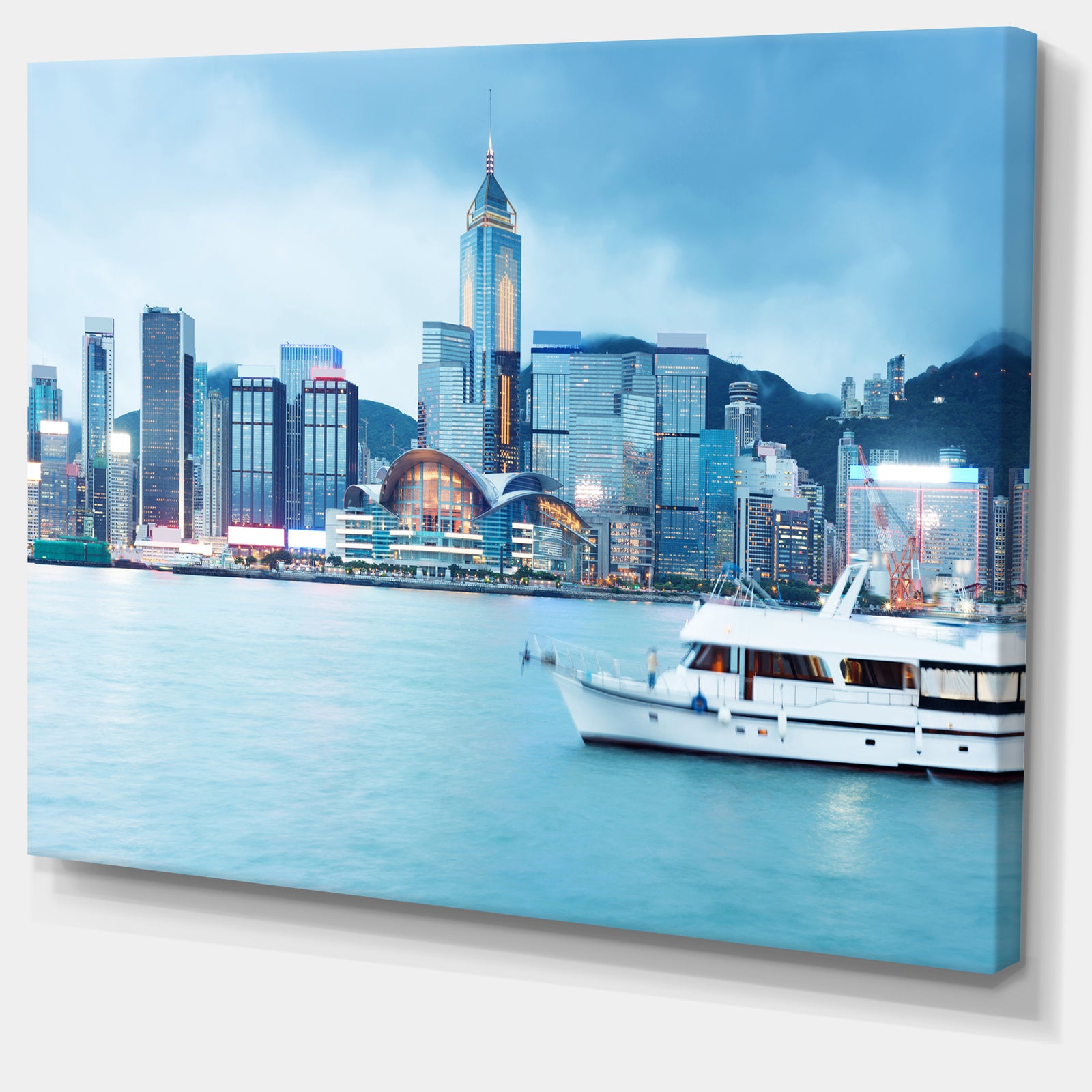 Hong Kong City at Night - Modern Cityscape Wall Art