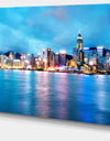 Colorful Hong Kong at Night - Modern Cityscape Wall Art