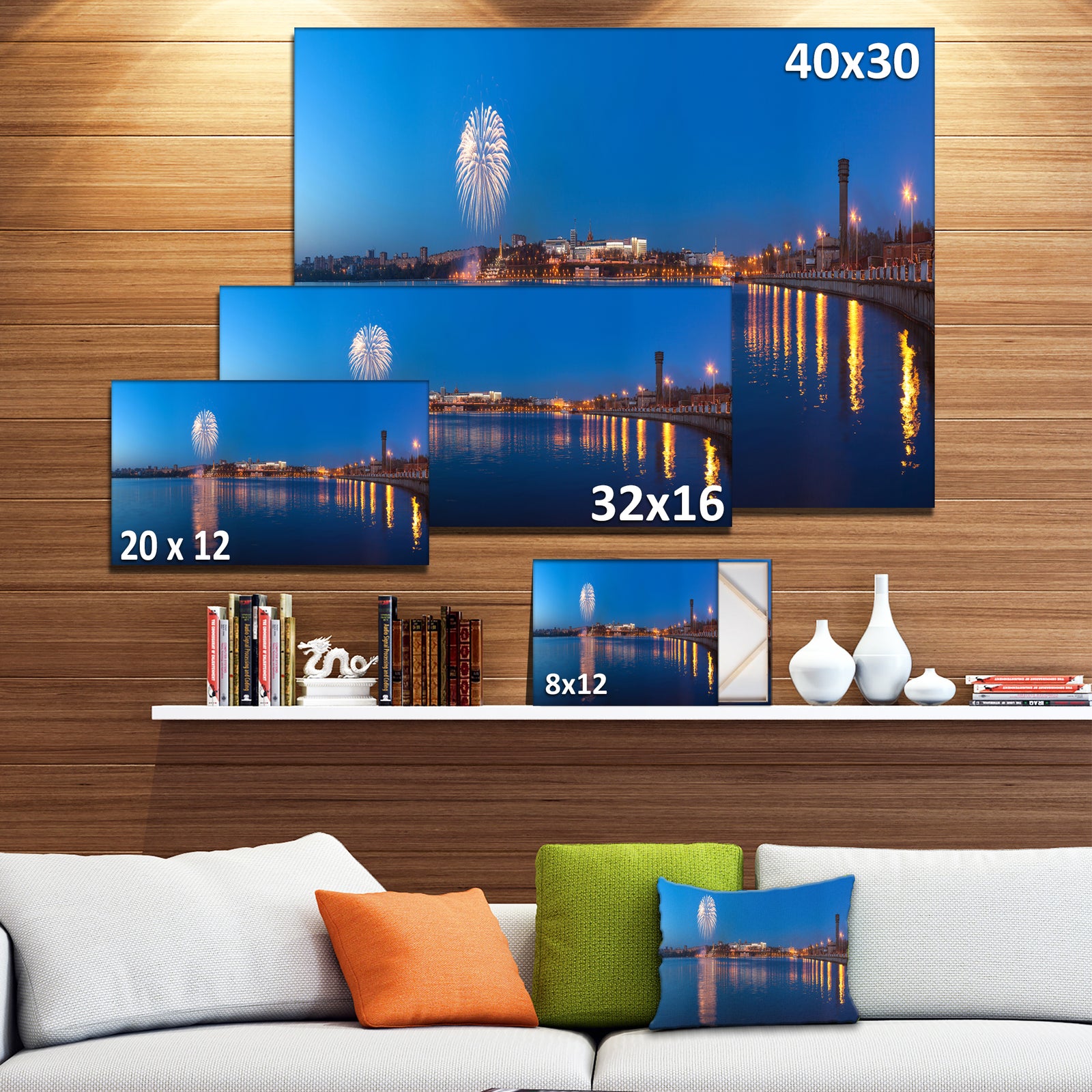 Embankment of City Panorama - Modern Cityscape Wall Art