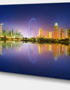 Singapore Skyline and Blue Sky - Cityscape Canvas Wall Art