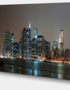 Evening New York Panorama - Cityscape Canvas Wall Art