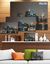 Evening New York Panorama - Cityscape Canvas Wall Art