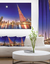 Burj Khalifa Night Landscape - Cityscape Wall Art on Canvas