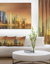 Singapore Skyline under Brown Sky - Cityscape Wall Art on Canvas