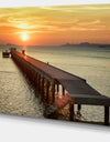 Boat Pier at Sunset - Bridge and Pier Canvas Wall Art