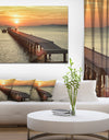 Boat Pier at Sunset - Bridge and Pier Canvas Wall Art