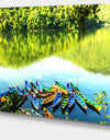 Boats in the Lake Pokhara, Nepal - Boat Wall Artwork on Canvas