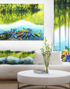 Boats in the Lake Pokhara, Nepal - Boat Wall Artwork on Canvas