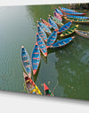 Phewa Lake in Pokhara Nepal - Boat Wall Artwork on Canvas