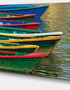 Color Boats on Phewa Lake Nepal - Boat Wall Artwork on Canvas