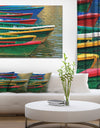 Color Boats on Phewa Lake Nepal - Boat Wall Artwork on Canvas