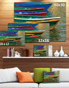 Color Boats on Phewa Lake Nepal - Boat Wall Artwork on Canvas