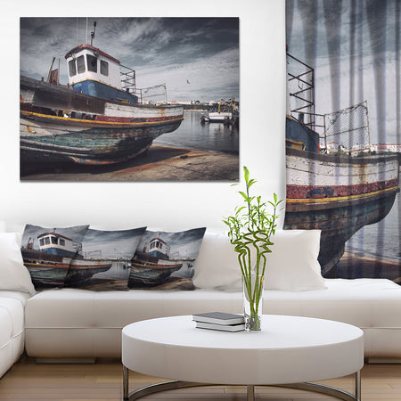 Old Fishing Boat - Boat Wall Artwork on Canvas