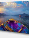 Boat in Himalaya Mountains Lake - Boat Canvas Artwork