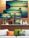 Pier and Boat in Vintage Lake - Boat Canvas Artwork