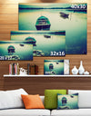 Boats in Vintage Style Lake - Boat Canvas Artwork