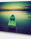 Boat at Sunset in Vintage Lake - Boat Canvas Artwork