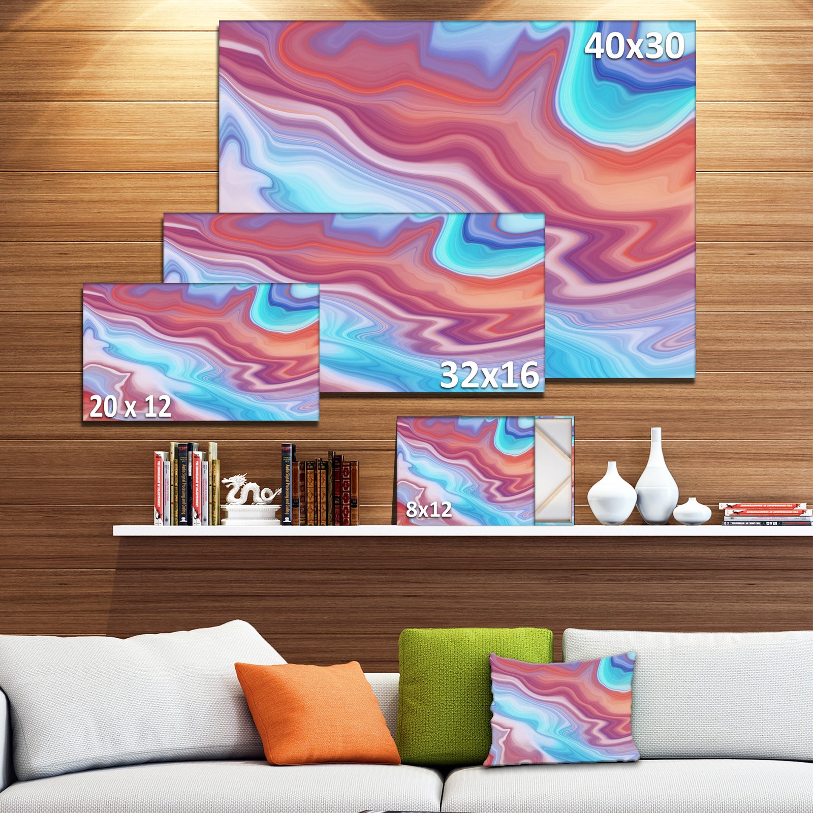 Abstract Marbled Background - Abstract Canvas Wall Art