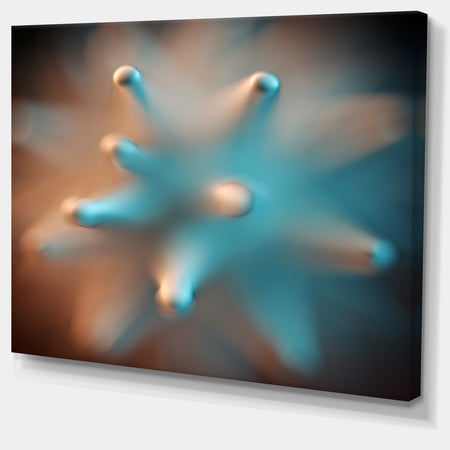Blue Macro Prickly Texture - Abstract Canvas Wall Art