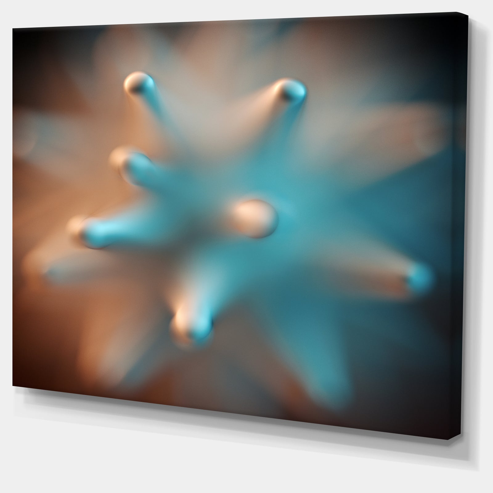 Blue Macro Prickly Texture - Abstract Canvas Wall Art