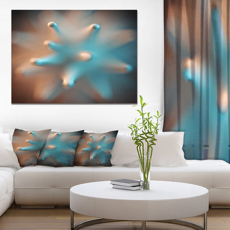 Blue Macro Prickly Texture - Abstract Canvas Wall Art