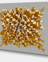 Golden Fragments 3D Design - Abstract Canvas Wall Art