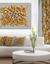 Golden Fragments 3D Design - Abstract Canvas Wall Art