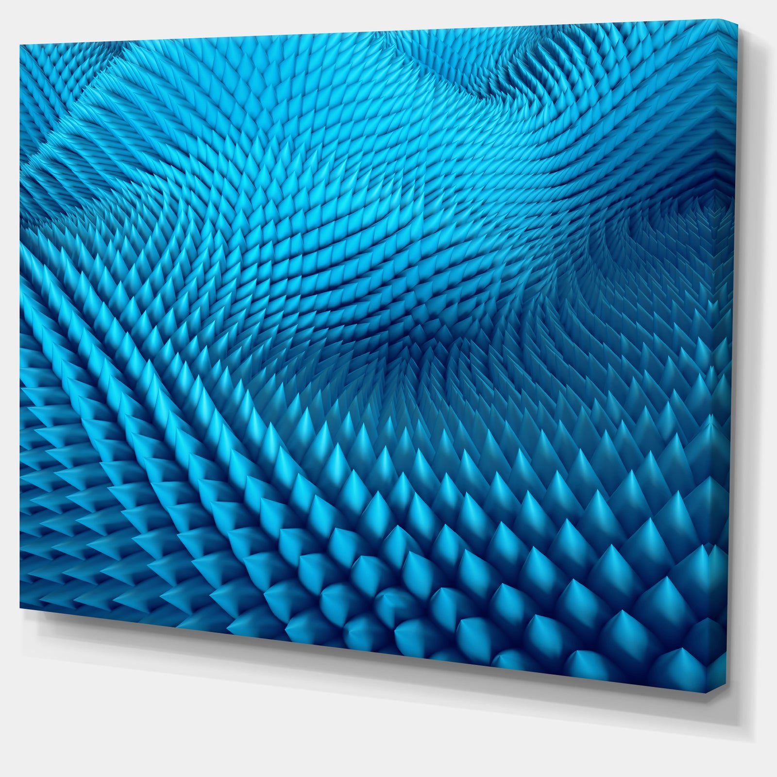 Abstract Blue Wavy Background - Abstract Canvas Wall Art