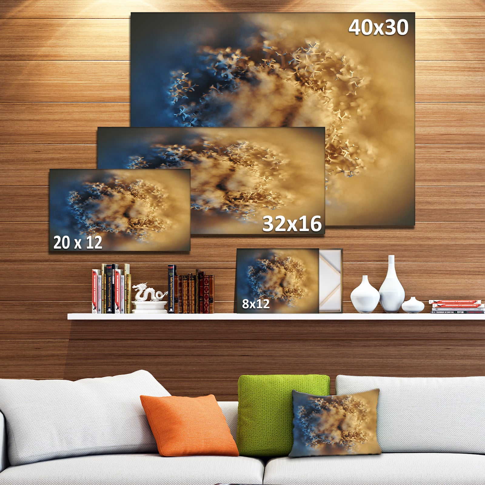Large Macro Prickly Texture Brown - Abstract Canvas Wall Art