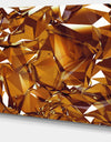 3D Gold Crystal Background - Abstract Canvas Wall Art