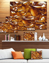 3D Gold Crystal Background - Abstract Canvas Wall Art