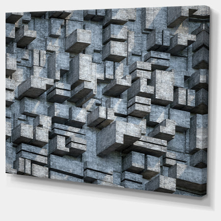 Black Abstract Geometric Background - Abstract Canvas Wall Art