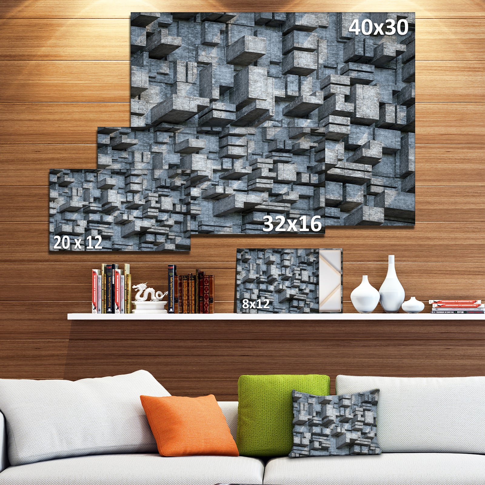 Black Abstract Geometric Background - Abstract Canvas Wall Art