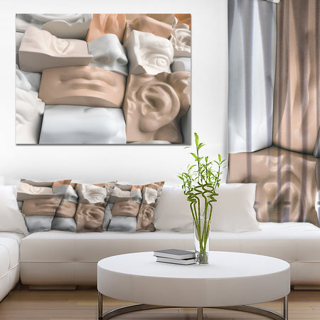 Abstract Mannequin Blocks'Large Abstract Wall Art