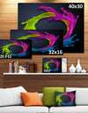 Colorful Splash Round'Large Abstract Wall Art