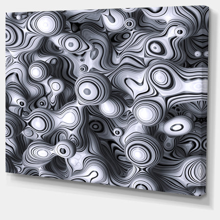 3D Abstract Wavy Bubbles'Large Abstract Wall Art