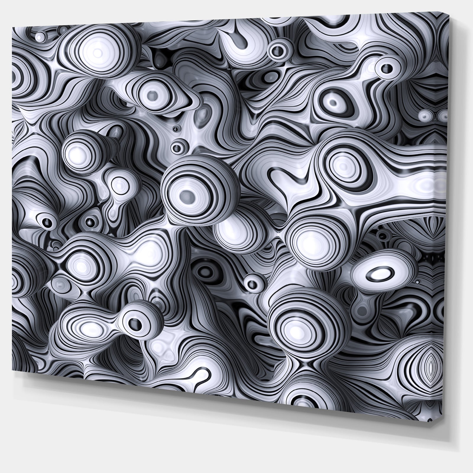 3D Abstract Wavy Bubbles'Large Abstract Wall Art