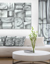 Abstract White Blocks'Large Abstract Wall Art