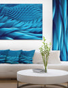 Abstract Blue Wavy Background'Large Abstract Wall Art