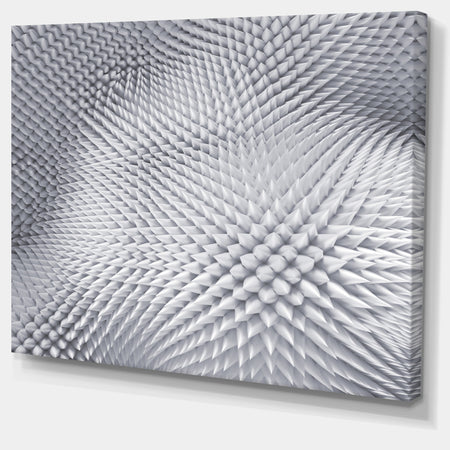 Small 3D White Prickly Design'Large Abstract Wall Art
