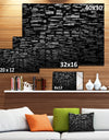 Black 3D Geometric Background - Abstract Artwork on Canvas